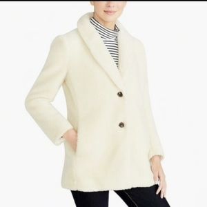 J.Crew Yuna Teddy Bear Coat Cream